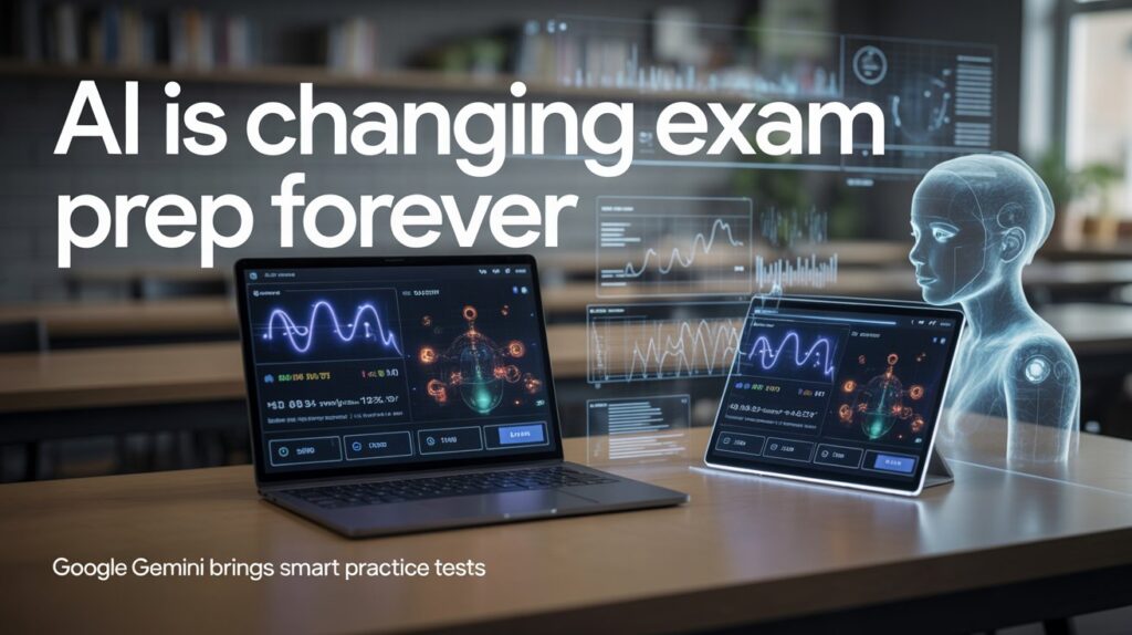 Google Gemini AI mock exam interface for students
