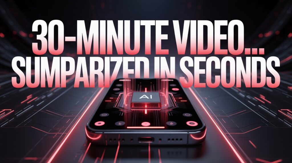 Grok AI summarizing long video interview in seconds