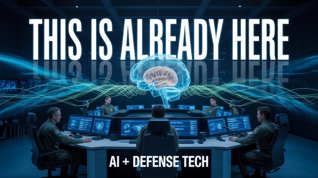 AI and defense technology concept illustration