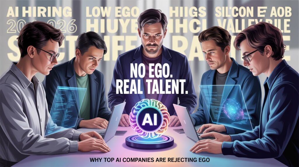 Low ego high competence AI hiring concept