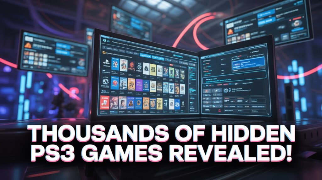PlayStation Network Database showing hidden PS3 games