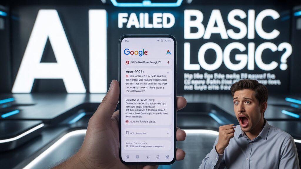 Google AI Search date logic error screenshot