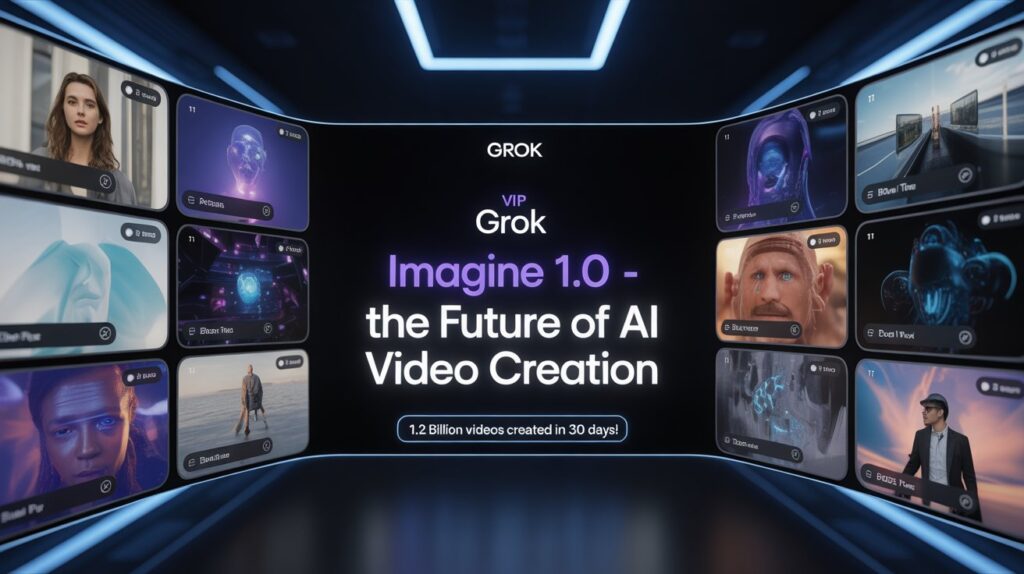 Grok Imagine 1.0 AI video generation interface preview